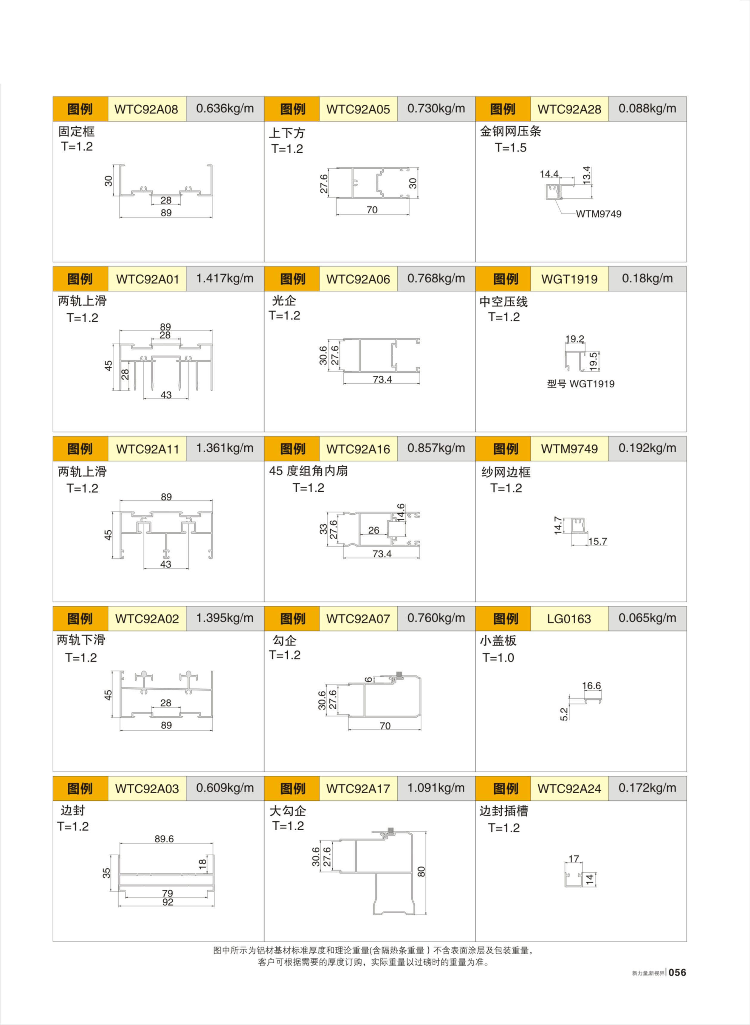 WTC92A三軌推拉門(mén)窗